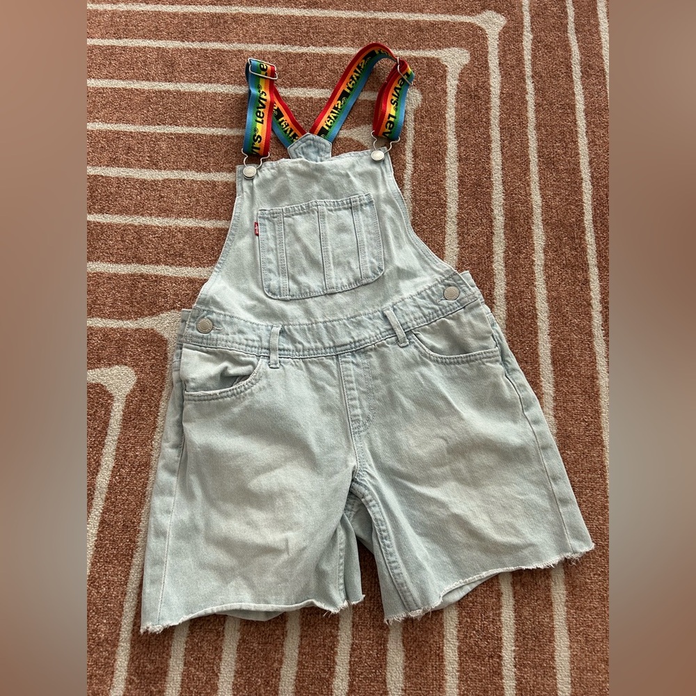 Levi’s GIRLS DENIM SHORTALLS size 10 - Picture 4 of 6